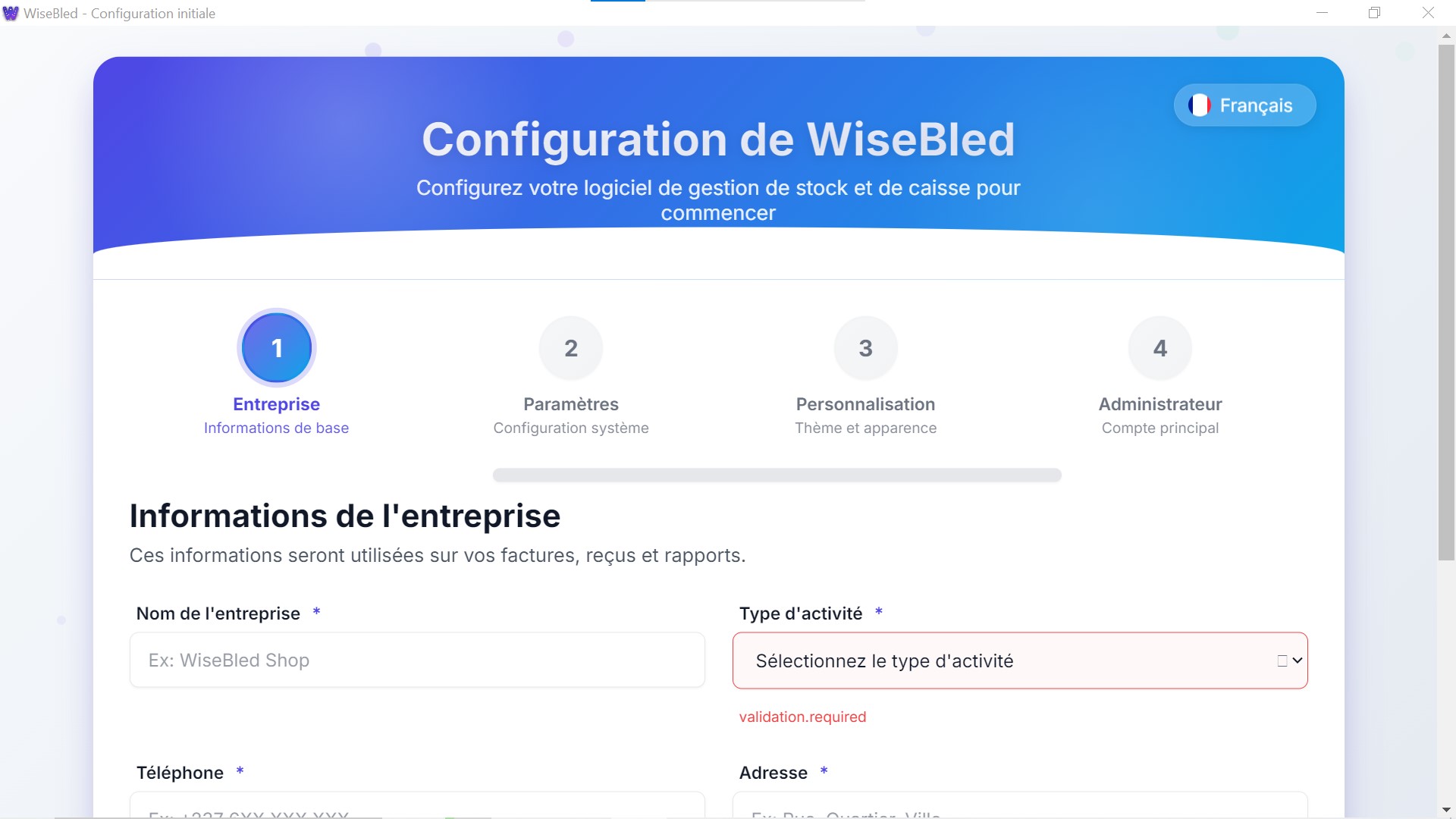 Configuration WiseBled